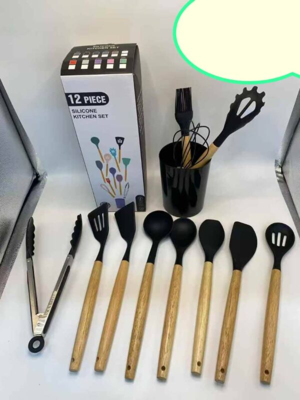 Medium Size 12-Piece Silicone Spoon Set