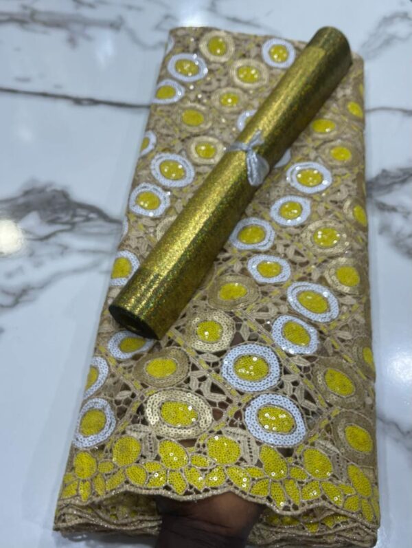 Lace Lace(Aso ebi) with different colours  5 yards - Image 3