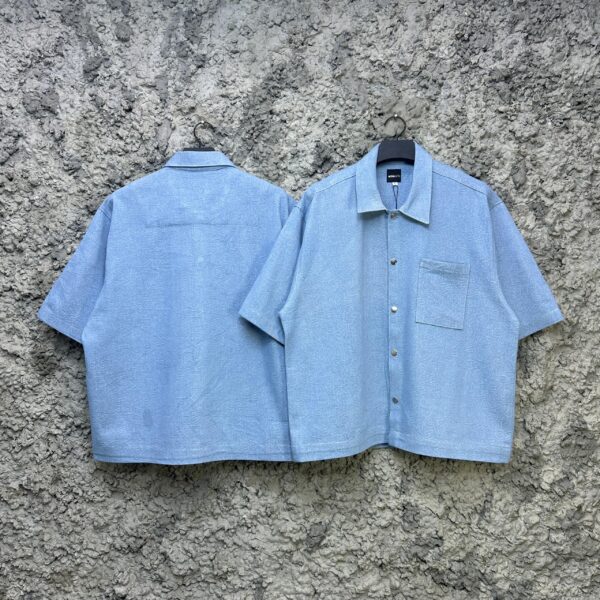 NOVAMEN Denim Short-Sleeved Shirt