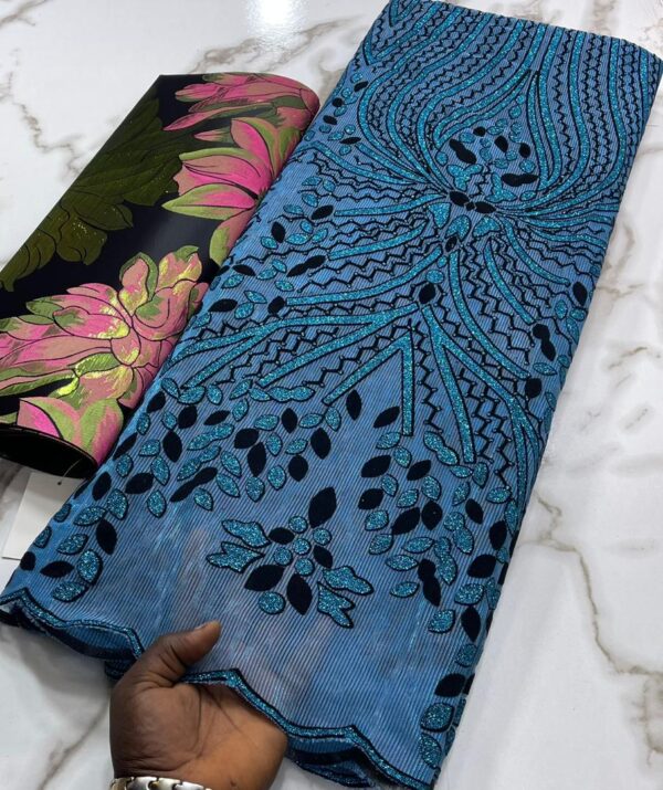 Flocky Lace Fabric