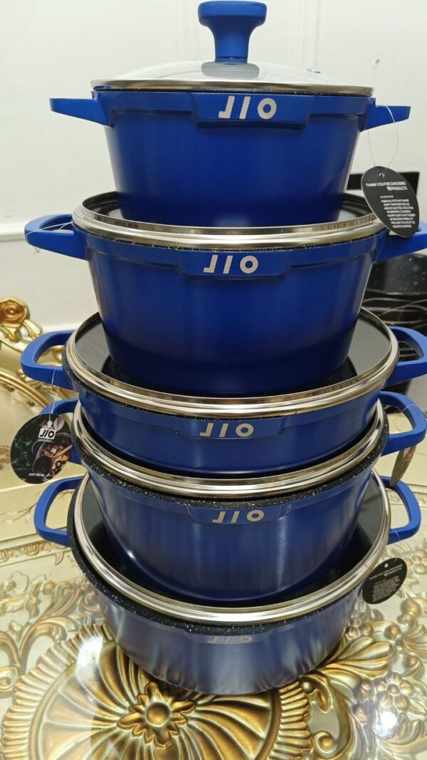10 PC's F31655 JIO POT BLUE & BLACK