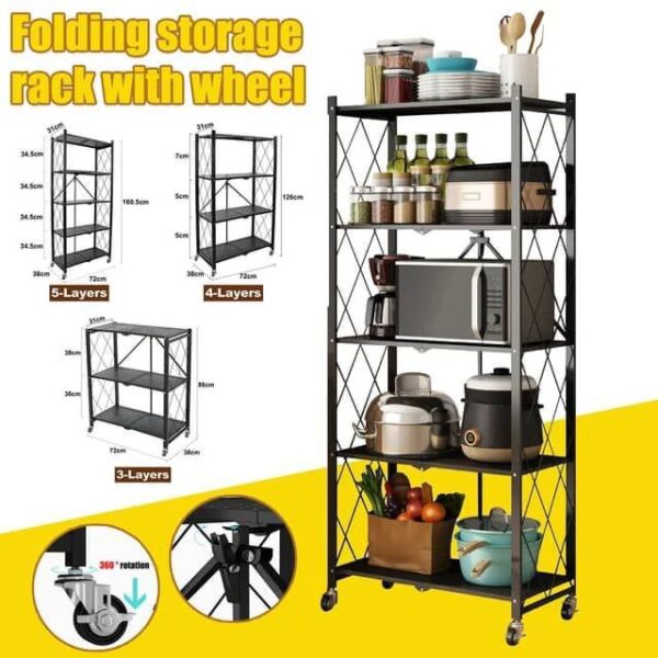 5 layers kitchen trolley