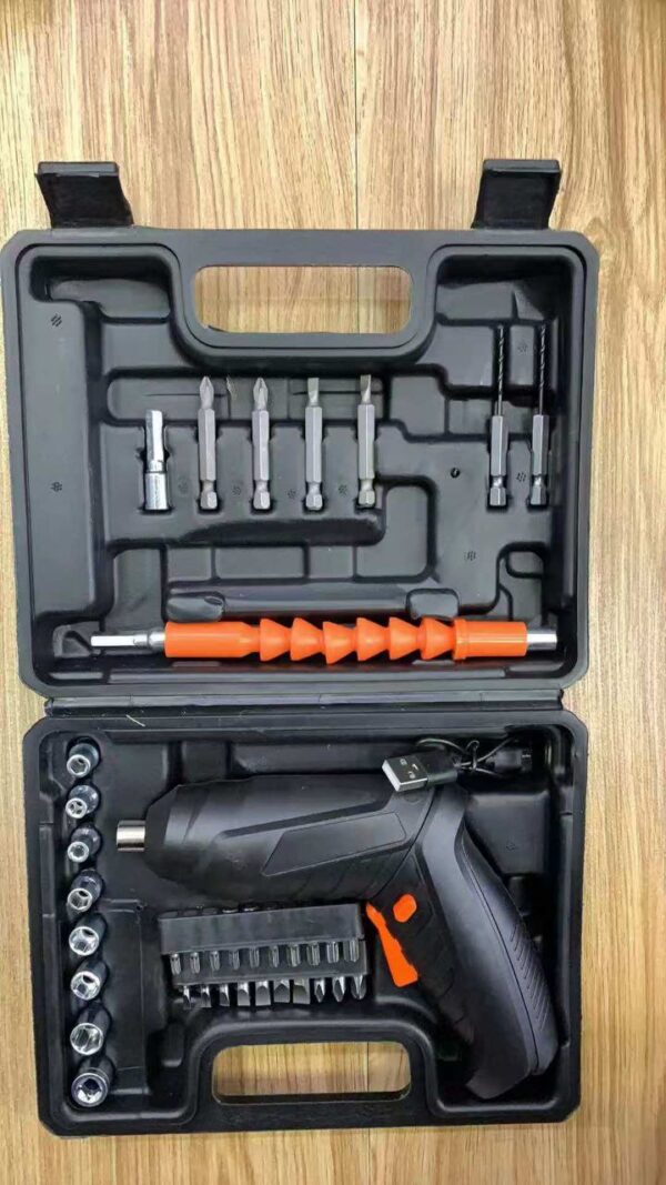 Lithium rechargeable screw driver with accessories