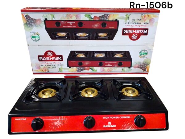 3 Burner Rashnik Stainless Gas Cooker