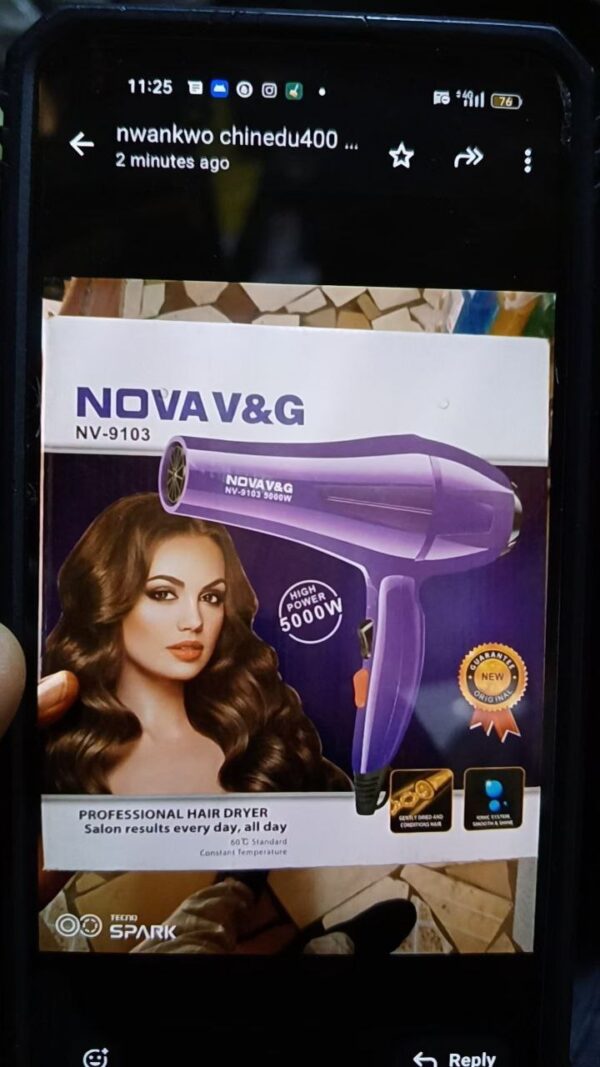 NOVA V&G DRYER 5000 WATTS