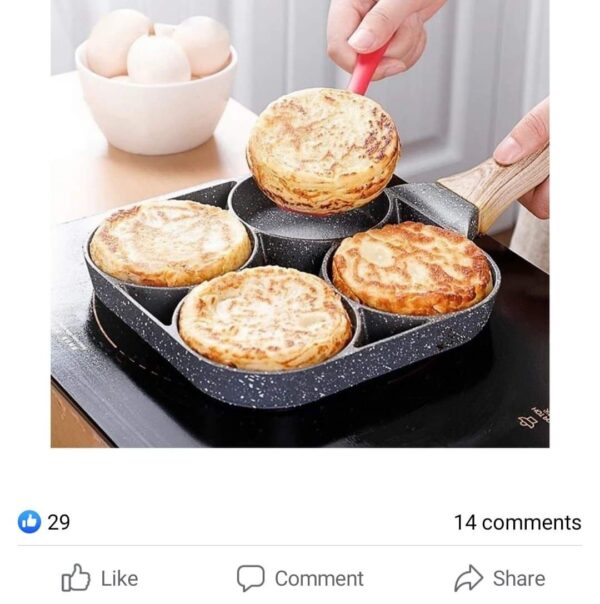 4 holes fry pan