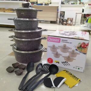 Dessini 17 Pcs Dessini Non Stick Pot Cookware Set